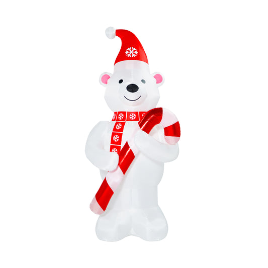 15-Ft Polar Bear with Programmed Lights Christmas Inflatable