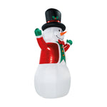 Load image into Gallery viewer, A Holiday Company 15 ft Lighted Snowman with Metallic Jacket Christmas Inflatable, Self-Inflating Outdoor Yard Decoration with Fan, Stakes and Tethers
