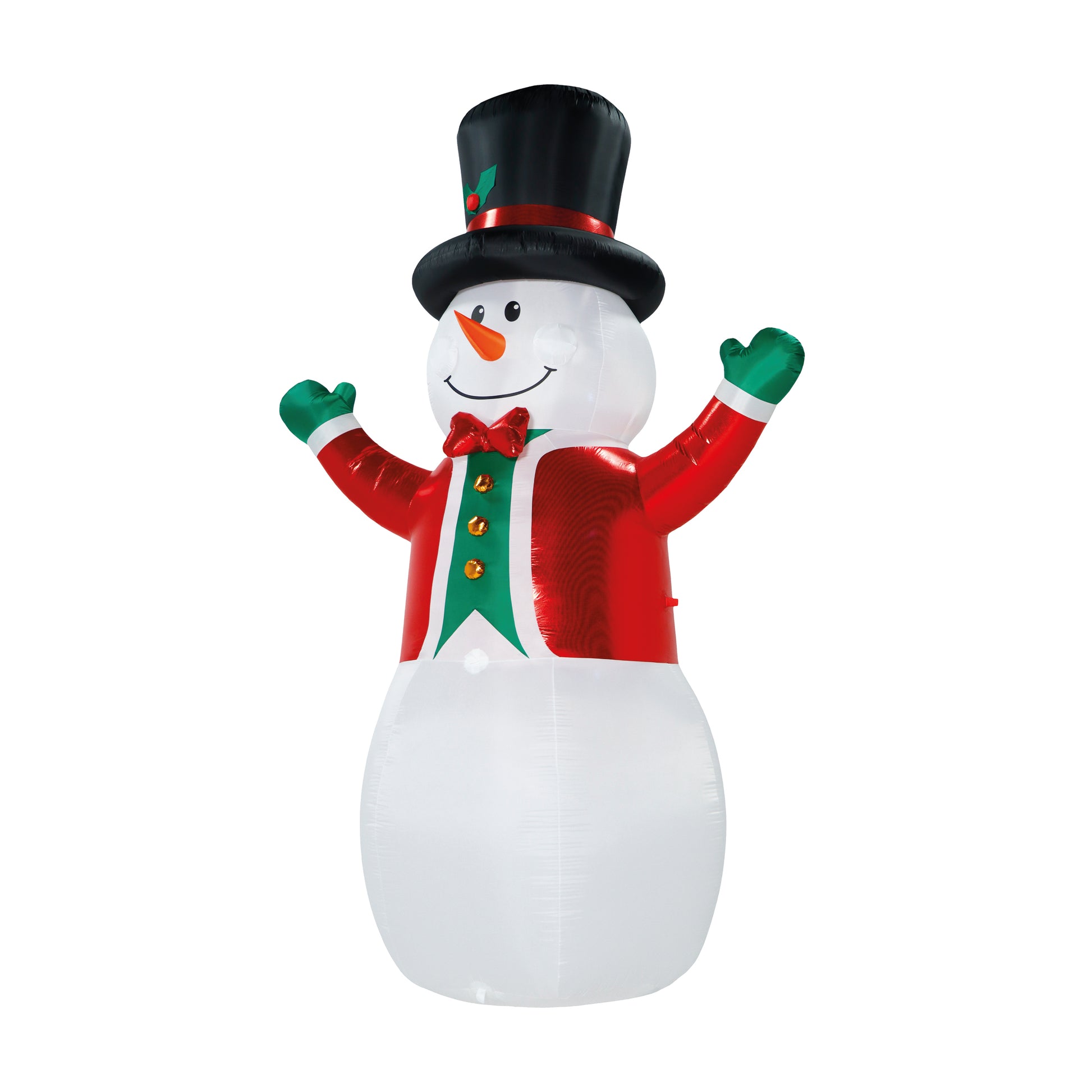 15-Ft Snowman with Metallic Jacket Christmas Inflatable image 6