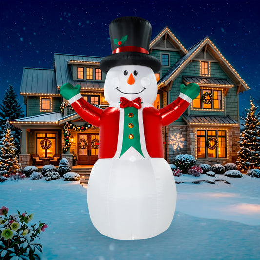15-Ft Snowman with Metallic Jacket Christmas Inflatable lifestyle
