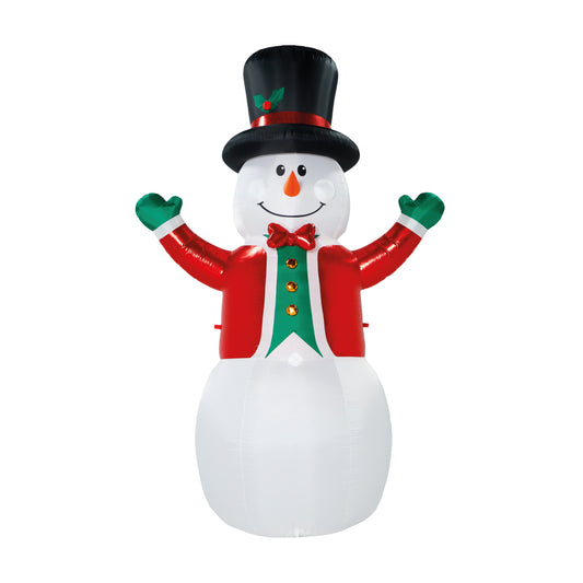 15-Ft Snowman with Metallic Jacket Christmas Inflatable