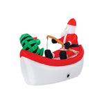 Load image into Gallery viewer, A Holiday Company 8 ft Wide Lighted Fishing Santa in Boat Christmas Inflatable, Self-Inflating Outdoor Yard Decoration with Fan
