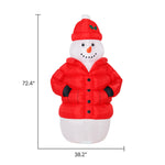 Load image into Gallery viewer, A Holiday Company 6 ft Lighted Snowman in Puffy Jacket Christmas Inflatable, Self-Inflating Indoor Outdoor Yard Decoration with Fan
