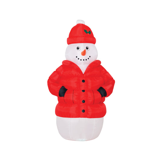 6-Ft Snowman in Puffy Jacket Christmas Inflatable