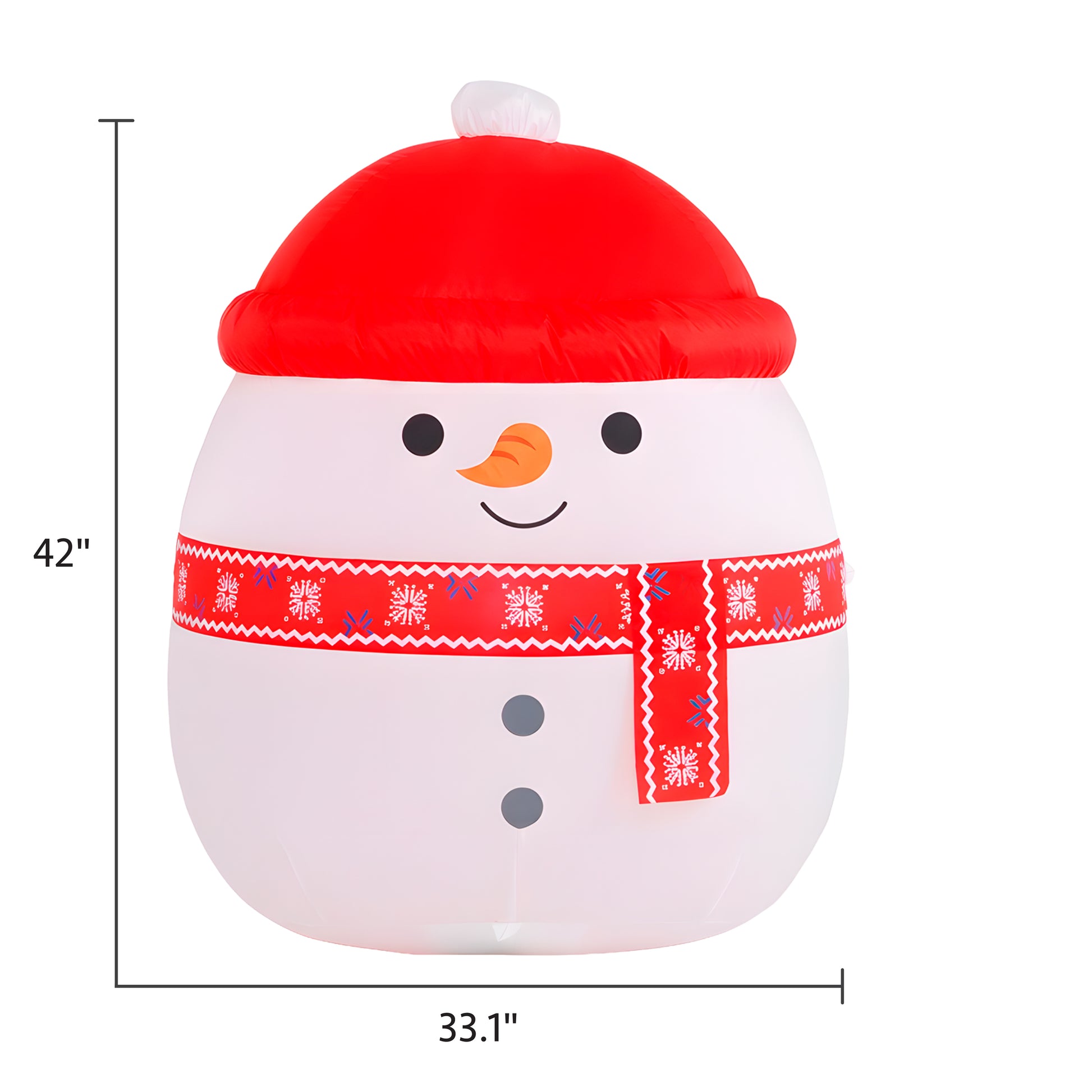 3.5-Ft Squishmallows Manny Christmas Inflatable dimensions