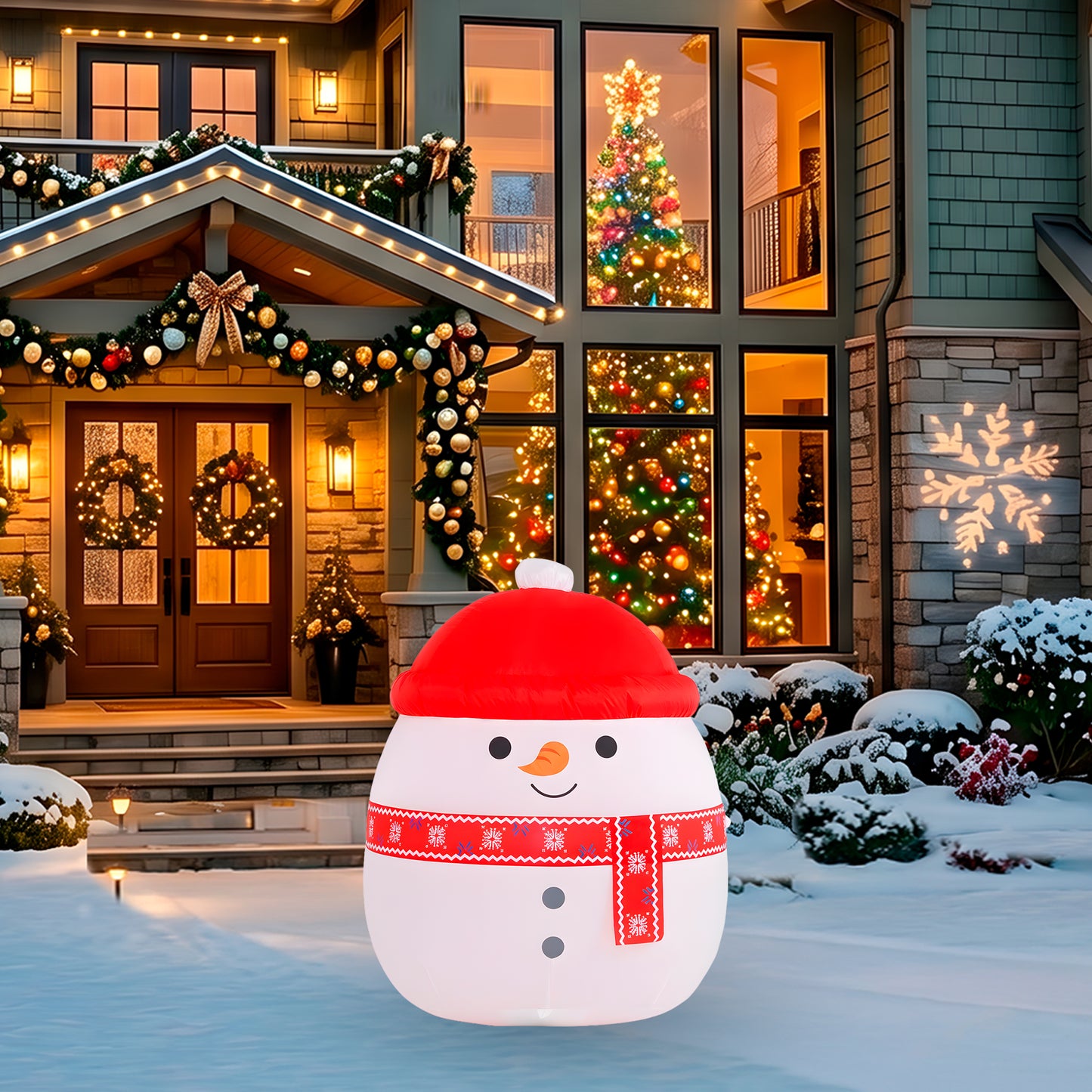 3.5-Ft Squishmallows Manny Christmas Inflatable lifestyle