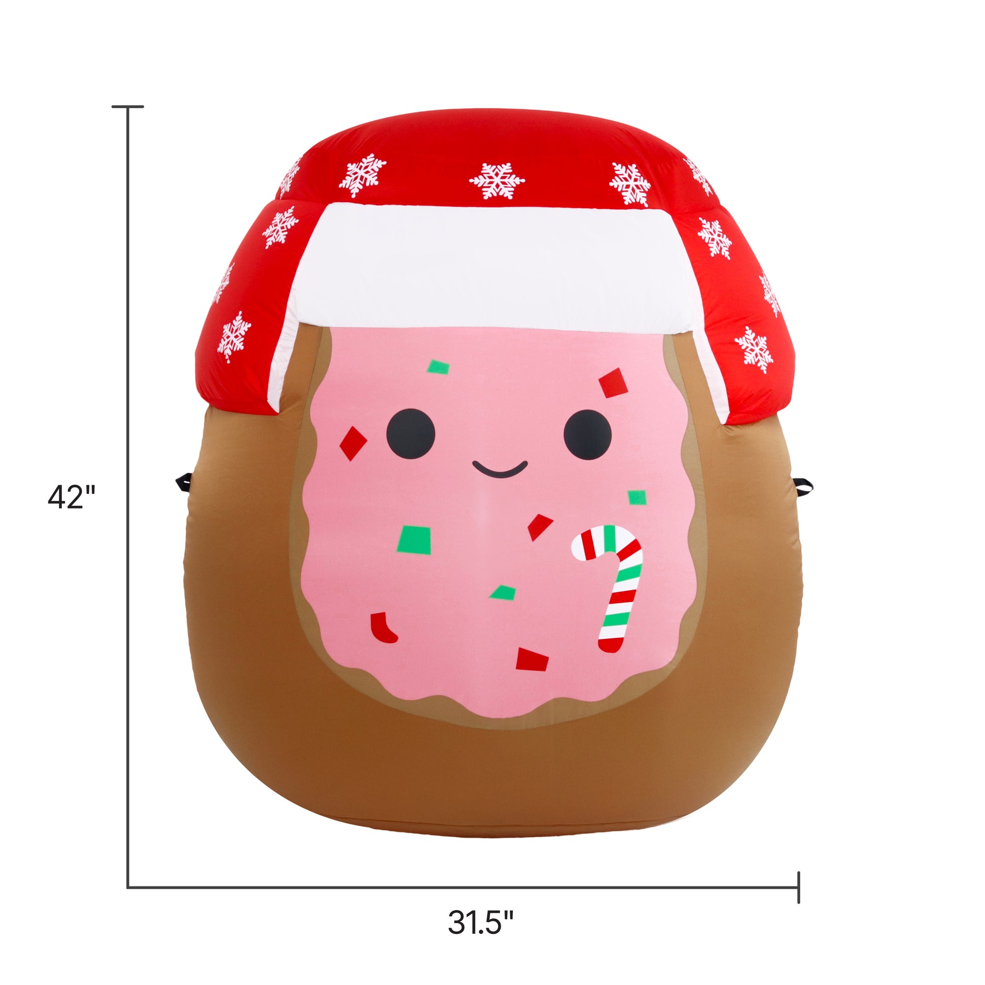 3.5-Ft Squishmallows Janis Christmas Inflatable dimensions
