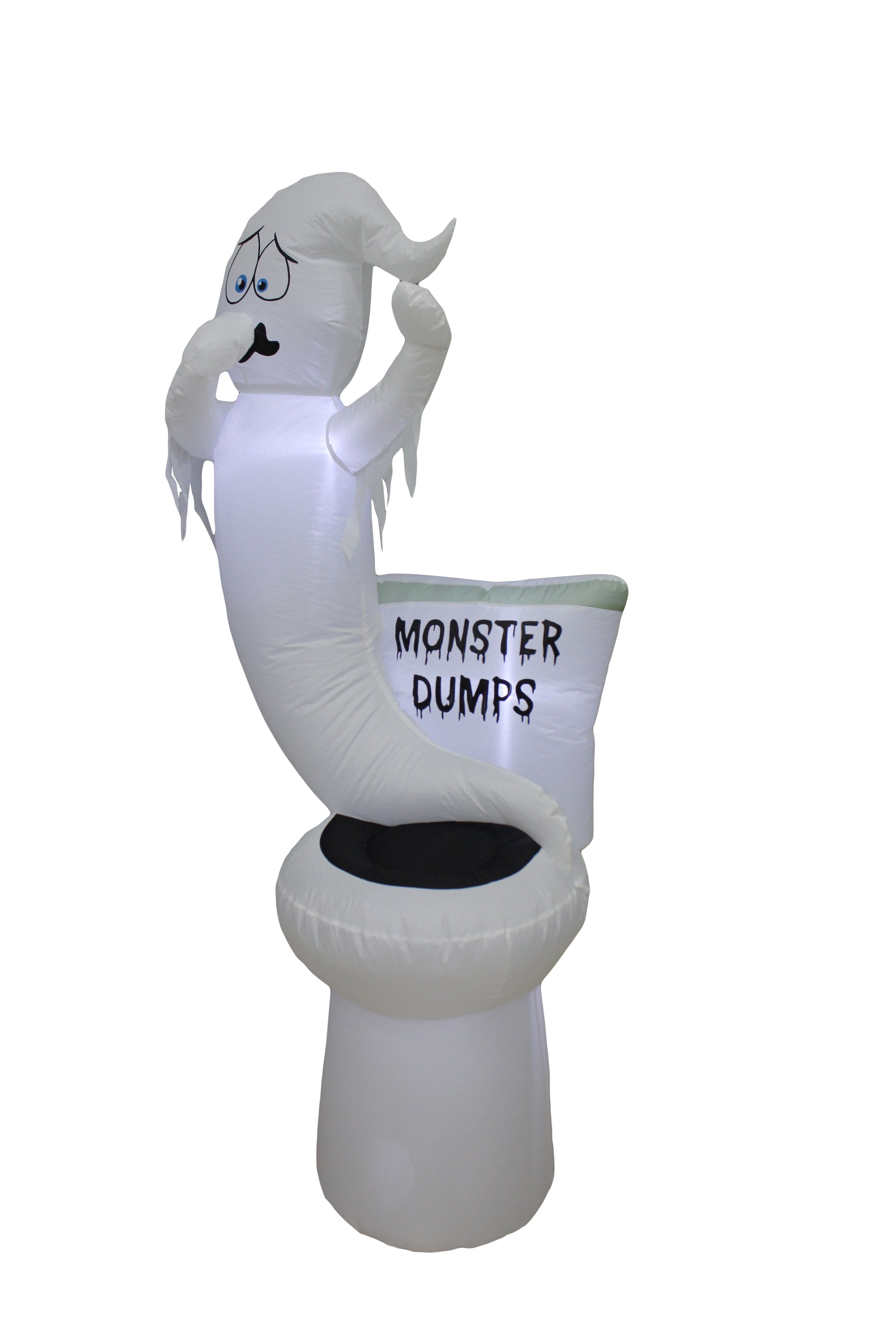 A Holiday Company 5ft Inflatable Glowing Toilet Monster Dumps, 5 ft Tall, Multi