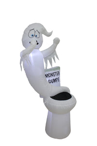 A Holiday Company 5ft Inflatable Glowing Toilet Monster Dumps, 5 ft Tall, Multi