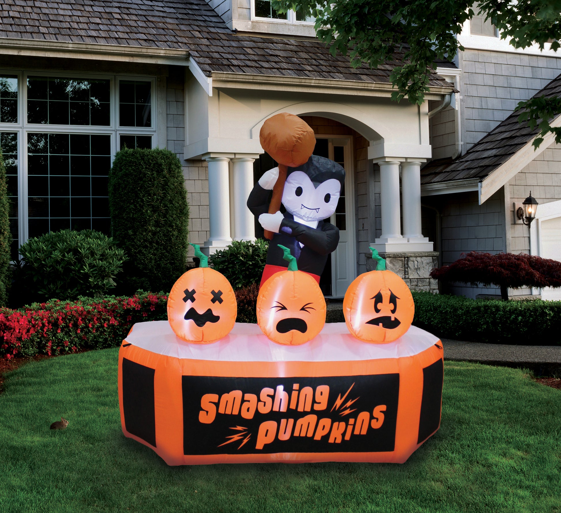 A Holiday Company 5ft Inflatable Smashing Pumpkins, 5 ft Tall lifestyle