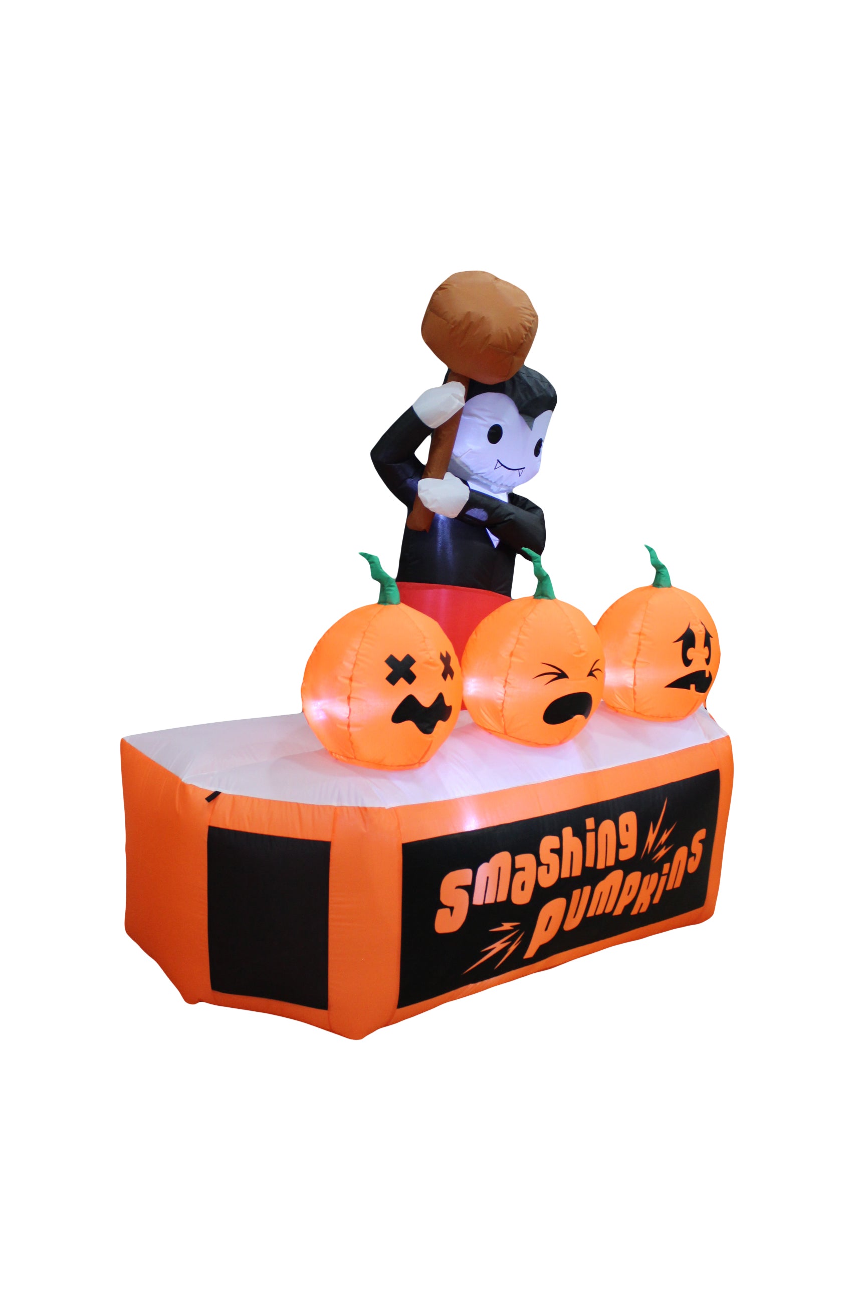 A Holiday Company 5ft Inflatable Smashing Pumpkins, 5 ft Tall, Multi