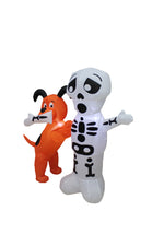 Load image into Gallery viewer, A Holiday Company 4ft Inflatable Skeleton with Dog, 4 ft Tall, Multi
