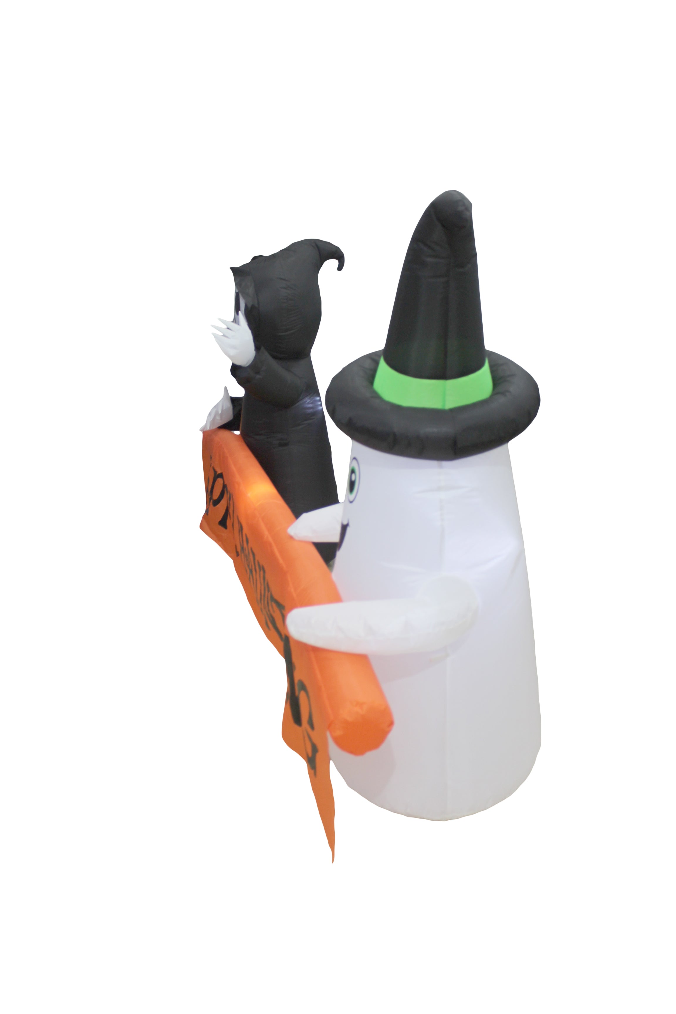 A Holiday Company 8ft Inflatable Happy Haunting Banner, 4 ft Tall, Multi
