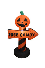 Load image into Gallery viewer, A Holiday Company 4ft Inflatable Pumpkin Guide, 4 ft Tall, Multi
