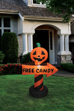 Load image into Gallery viewer, A Holiday Company 4ft Inflatable Pumpkin Guide, 4 ft Tall, Multi
