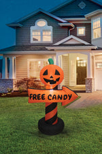 Load image into Gallery viewer, A Holiday Company 4ft Inflatable Pumpkin Guide, 4 ft Tall, Multi
