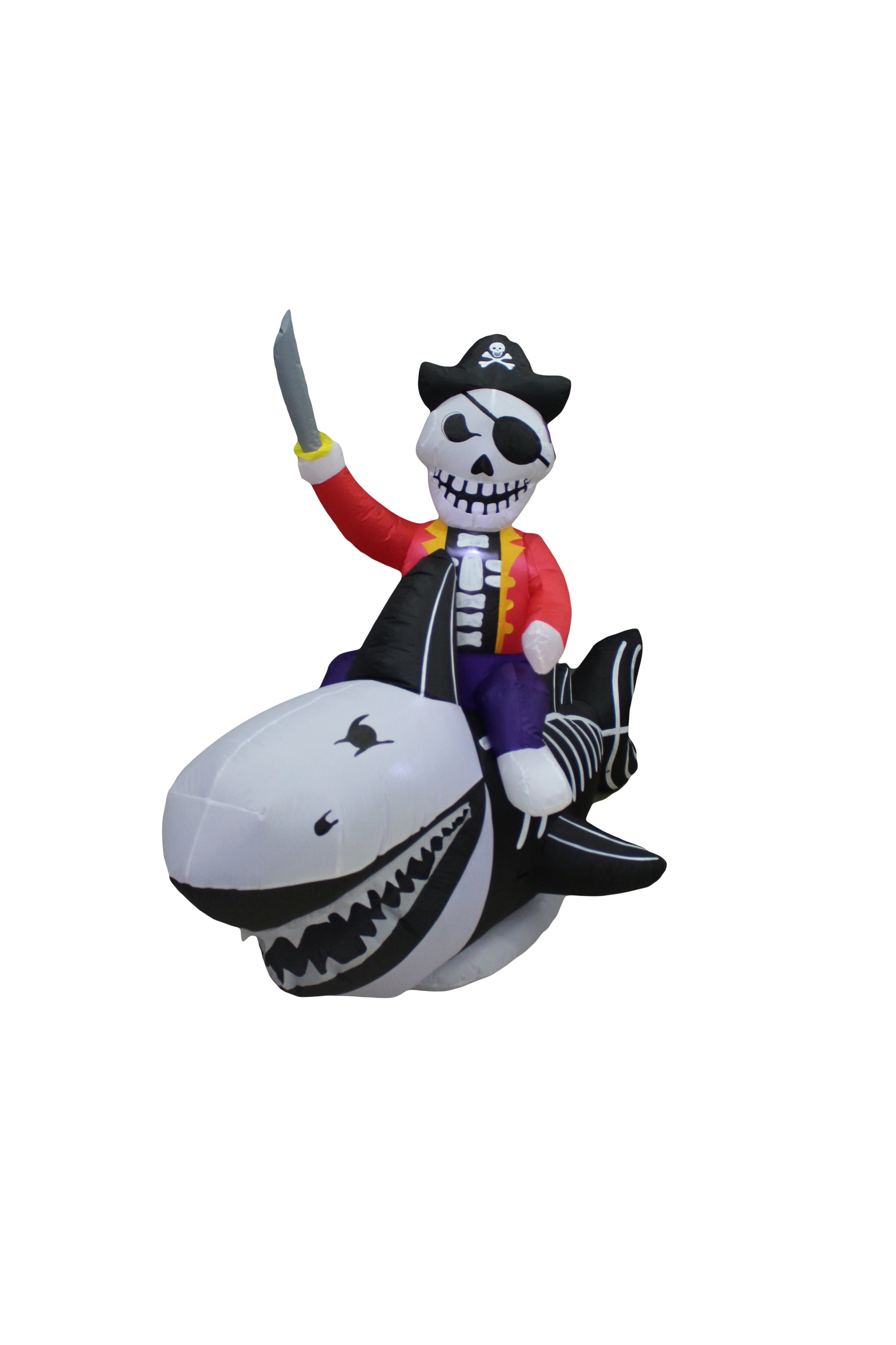 A Holiday Company 8ft Inflatable Skeleton Shark and Pirate, 5 ft Tall image 4