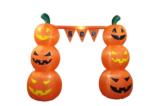 A Holiday Company 8FT Inflatable Pumpkin Banner Archway, 8 ft Tall
