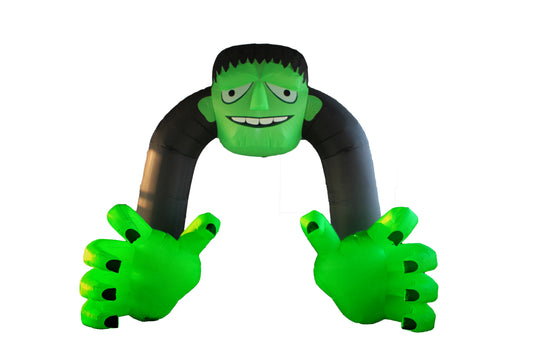 A Holiday Company 13ft Inflatable Halloween Archway with steady LED lighting, 9.5 ft Tall