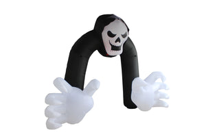 A Holiday Company 13ft Inflatable Halloween Archway with projection LED lighting, 9.5 ft Tall, Multi