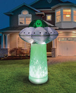 Load image into Gallery viewer, A Holiday Company 7ft Inflatable Alien UFO w/ Inferno Tractor Beam, 7 ft Tall, Multi
