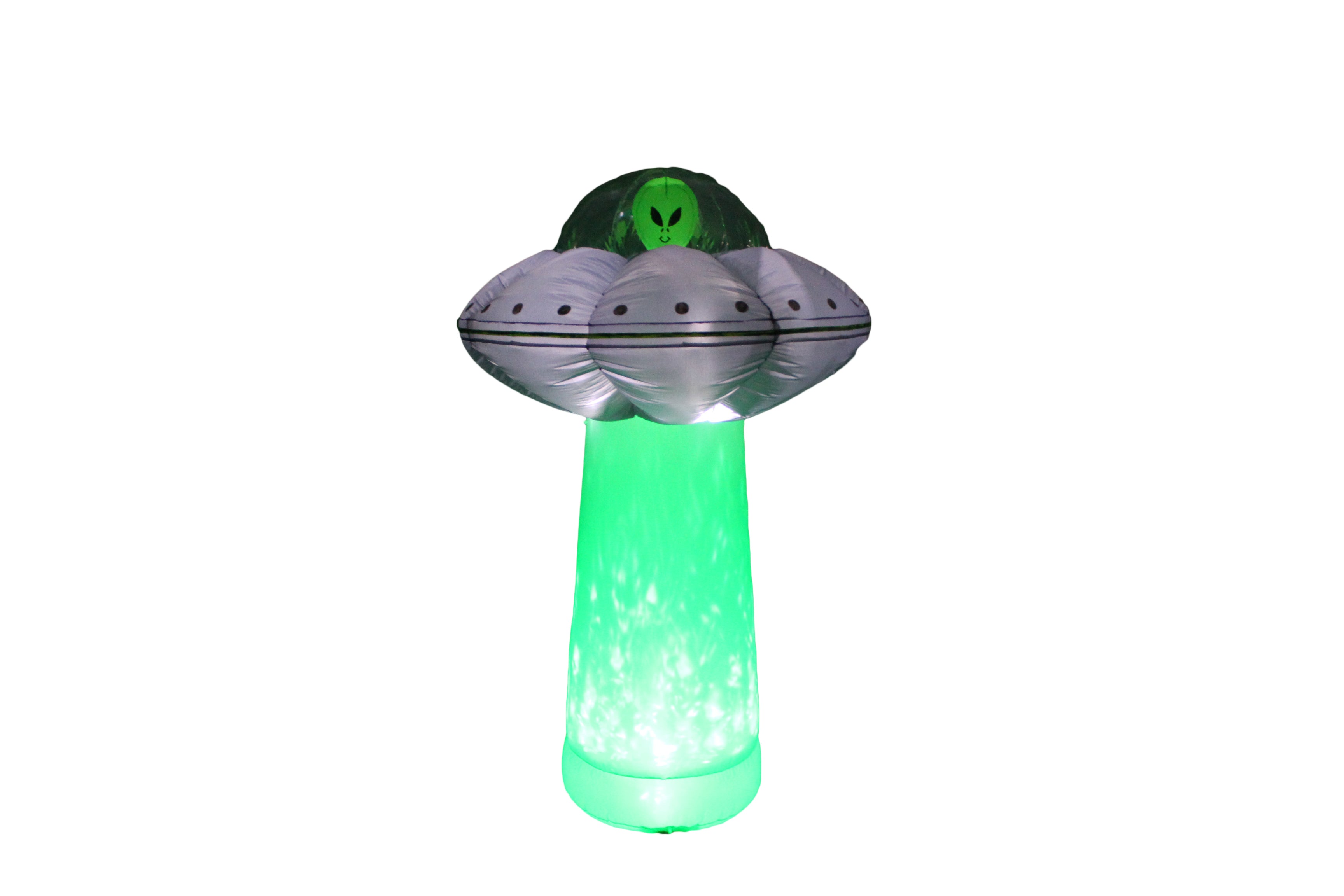 A Holiday Company 7ft Inflatable Alien UFO w/ Inferno Tractor Beam, 7 ft Tall, Multi