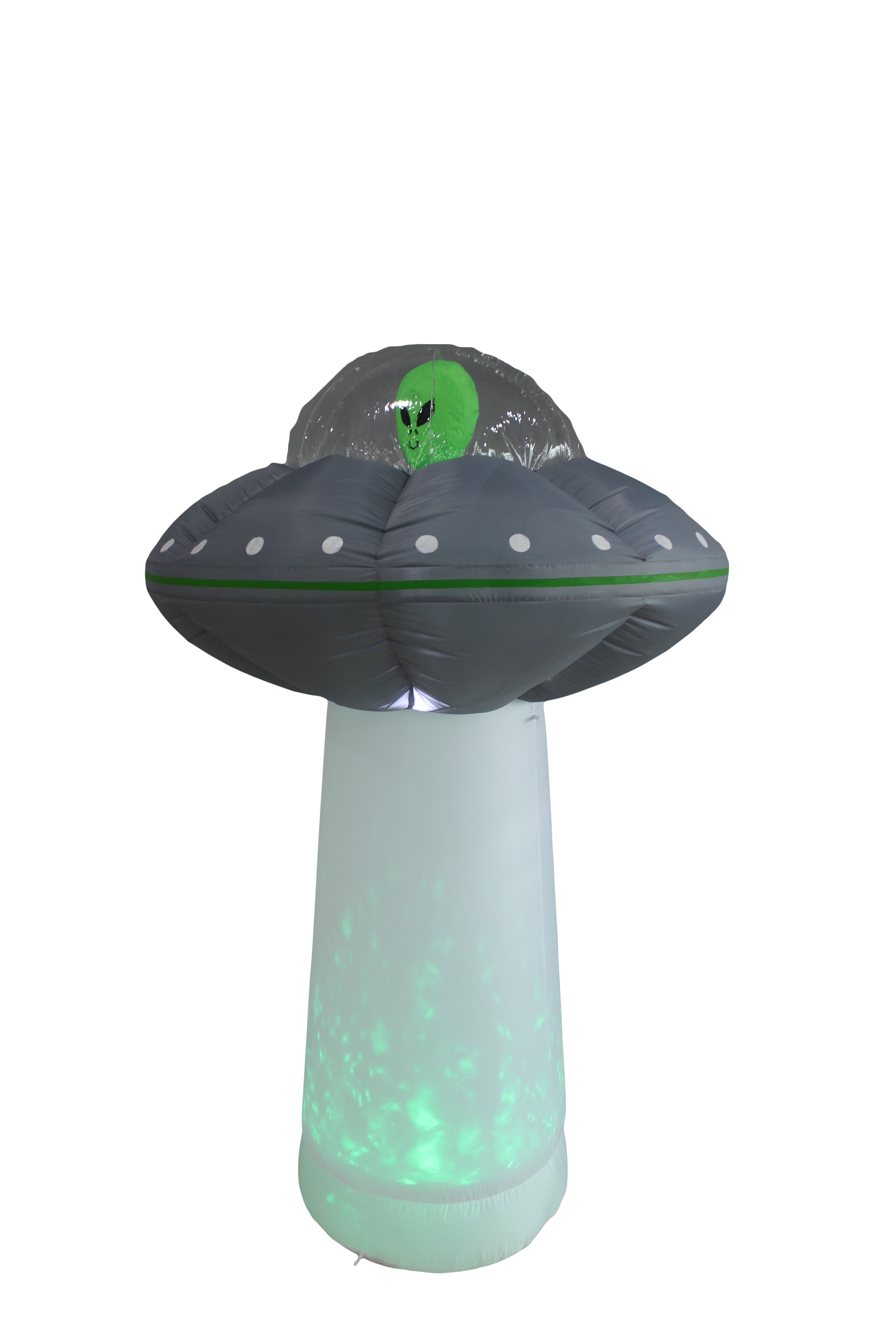 A Holiday Company 7ft Inflatable Alien UFO w/ Inferno Tractor Beam, 7 ft Tall, Multi