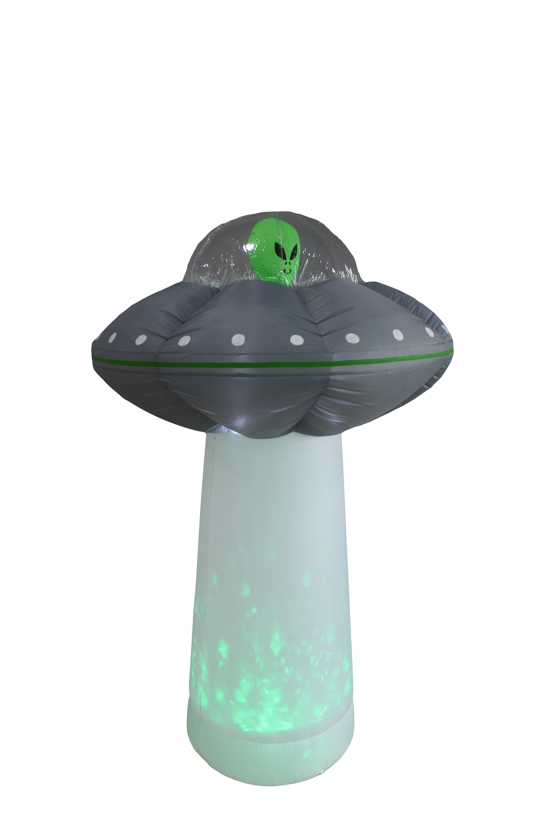 A Holiday Company 7ft Inflatable Alien UFO w/ Inferno Tractor Beam, 7 ft Tall, Multi