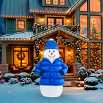 Load image into Gallery viewer, A Holiday Company 6 ft Lighted Snowman in Puffy Jacket Christmas Inflatable, Self-Inflating Indoor Outdoor Yard Decoration with Fan
