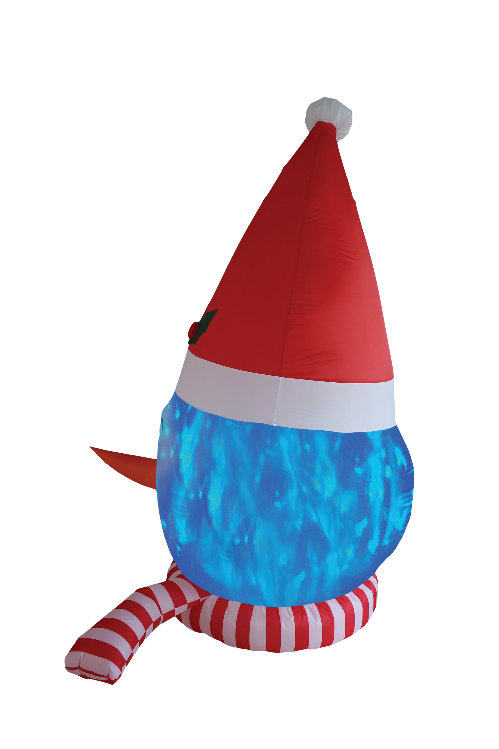 8-Ft Snowman Head with Blue Shimmer Light Christmas Inflatable image 5