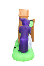 Load image into Gallery viewer, A Holiday Company 6ft Inflatable Animated Monster Outhouse Scene, 6.5 ft Tall, Multi
