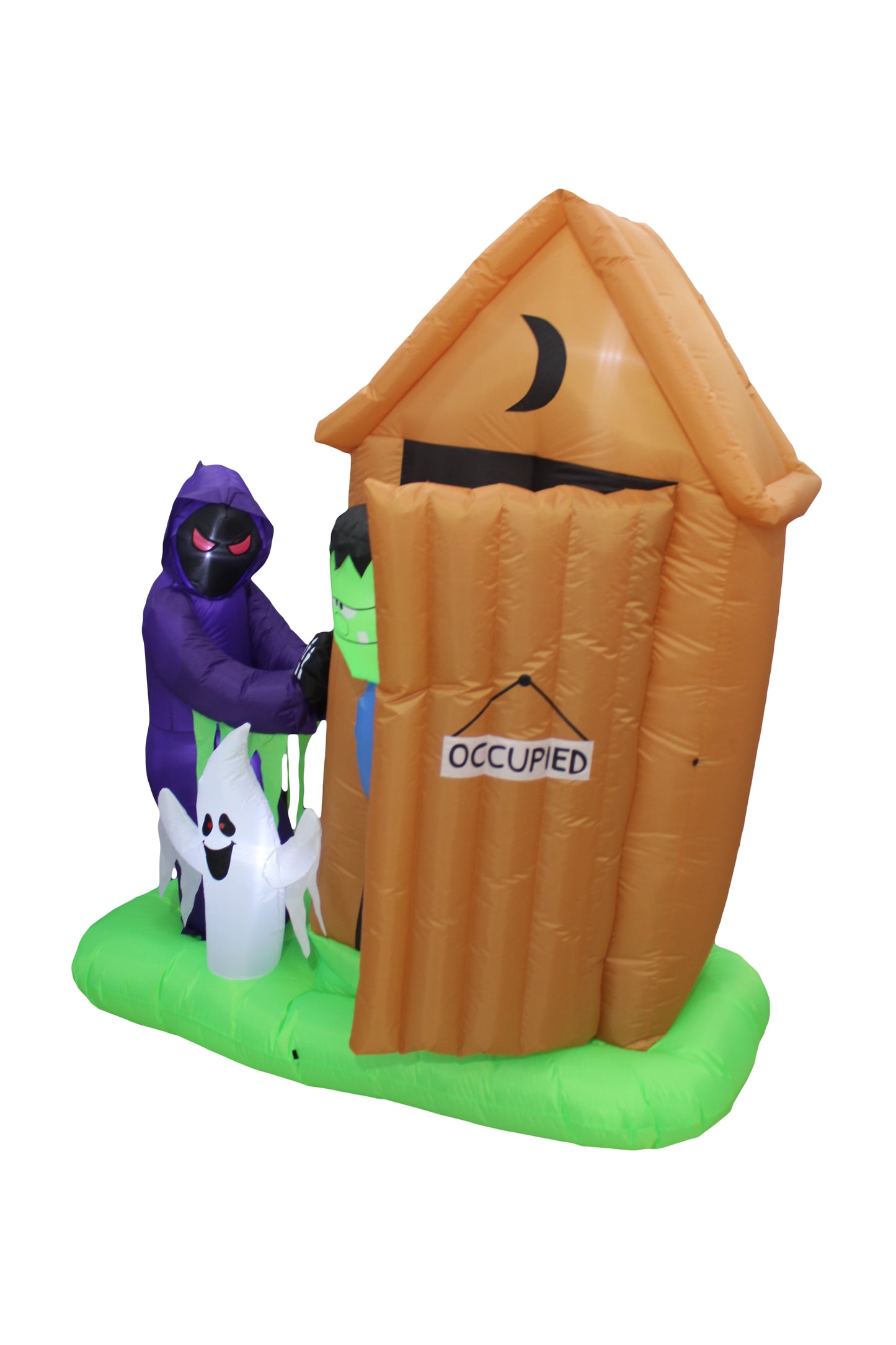 A Holiday Company 6ft Inflatable Animated Monster Outhouse Scene, 6.5 ft Tall image 5