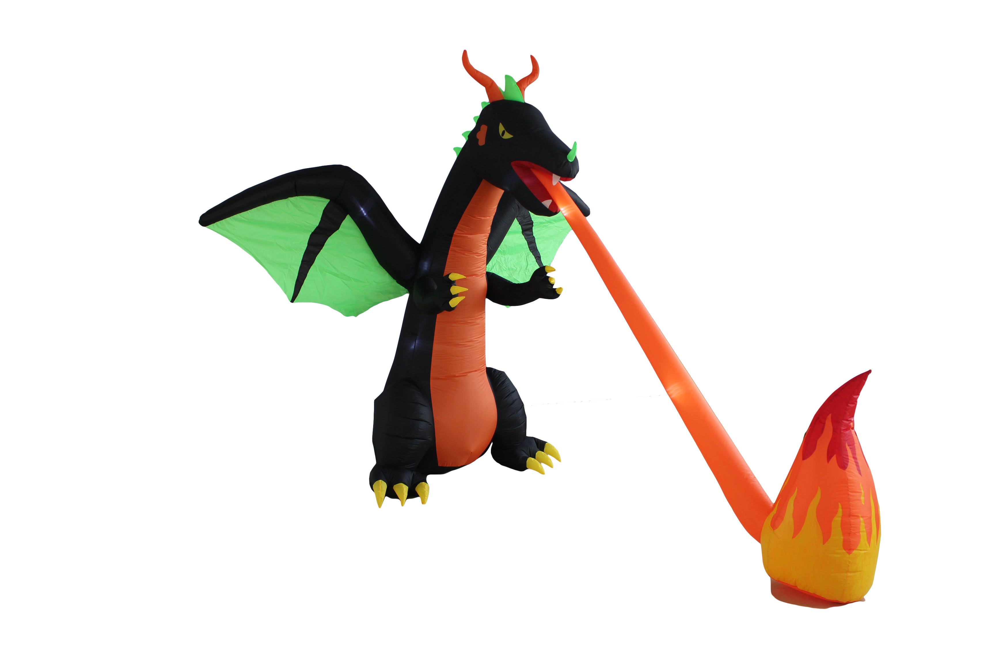 A Holiday Company 8ft Inflatable Fire Breathing Dragon, 8 ft Tall, Multi