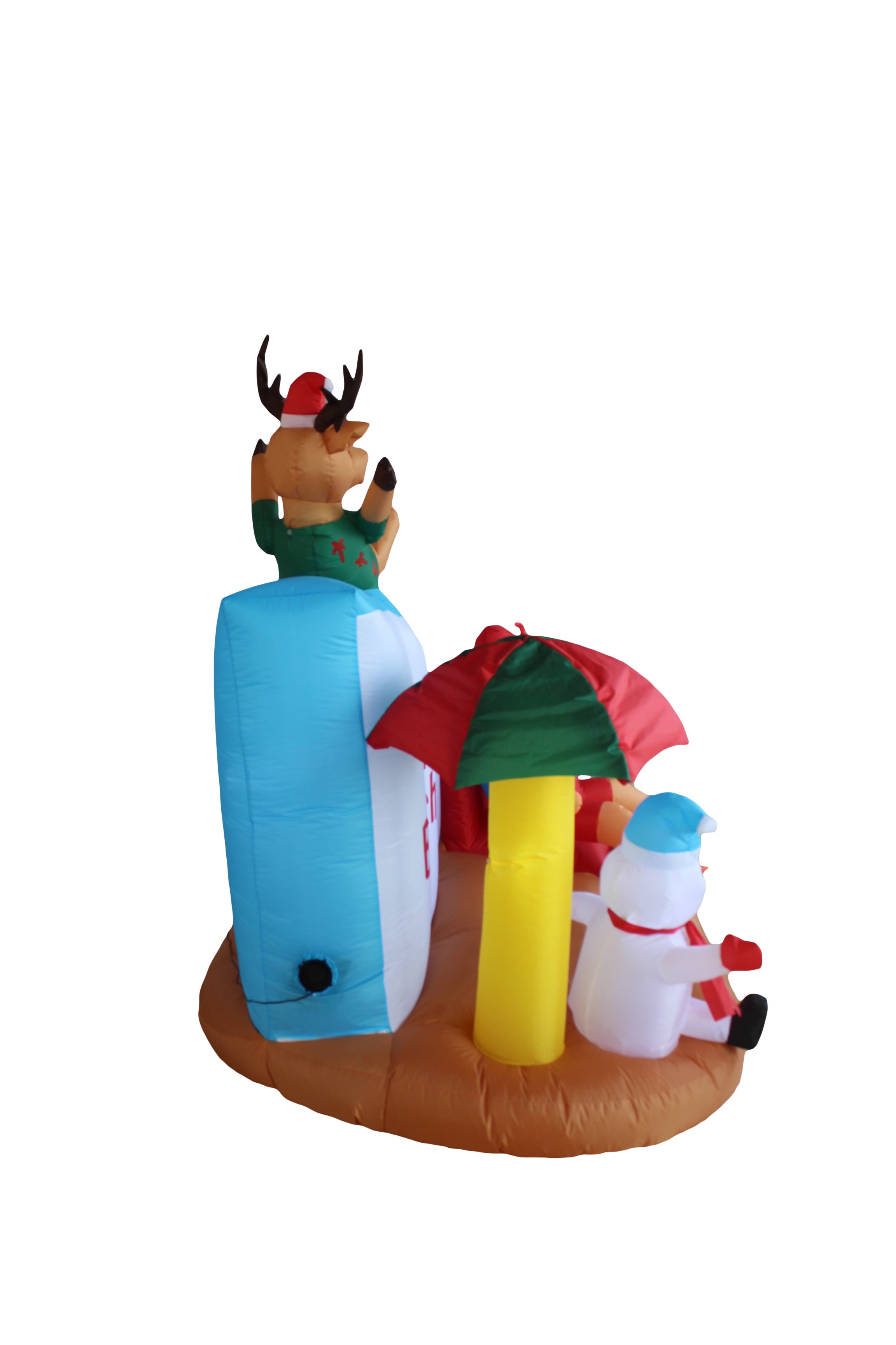 A Holiday Company 8ft Tall Santa's Beach Club with Shimmer Light, 6 ft Tall, Multi