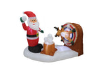 Load image into Gallery viewer, A Holiday Company 6ft Wide Animated Snowball Fight, 4.5 ft Tall, Multi
