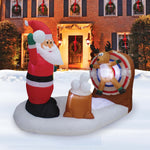 Load image into Gallery viewer, A Holiday Company 6ft Wide Animated Snowball Fight, 4.5 ft Tall, Multi
