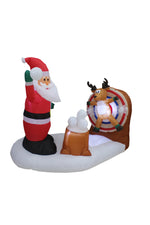 Load image into Gallery viewer, A Holiday Company 6ft Wide Animated Snowball Fight, 4.5 ft Tall, Multi
