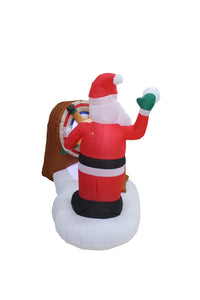 A Holiday Company 6ft Wide Animated Snowball Fight, 4.5 ft Tall, Multi