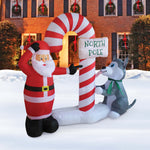 Load image into Gallery viewer, A Holiday Company 6ft Tall Santa&#39;s Doggy Dare, 6 ft Tall, Multi
