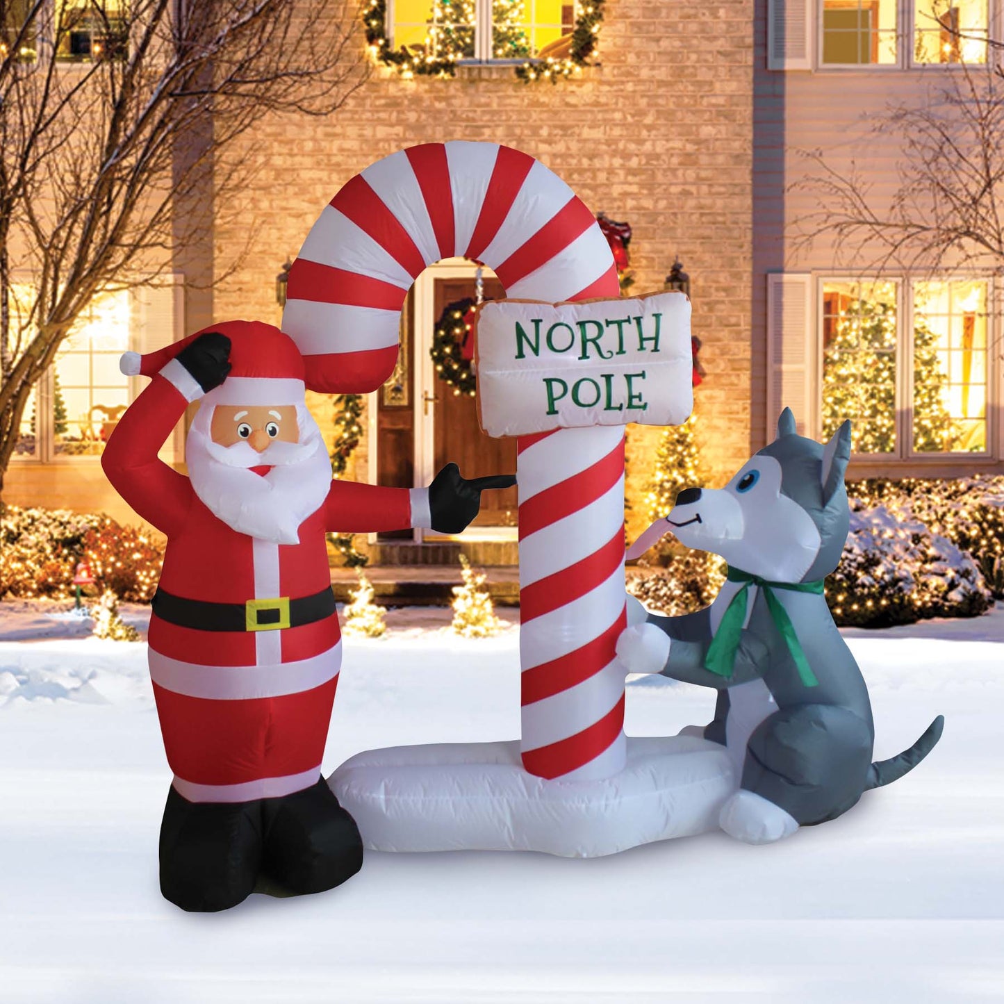 A Holiday Company 6ft Tall Santa's Doggy Dare, 6 ft Tall lifestyle