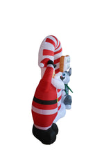 Load image into Gallery viewer, A Holiday Company 6ft Tall Santa&#39;s Doggy Dare, 6 ft Tall, Multi
