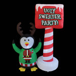 Load image into Gallery viewer, A Holiday Company 5ft Tall Ugly Sweater Party Penguin, 5 ft Tall, Multi

