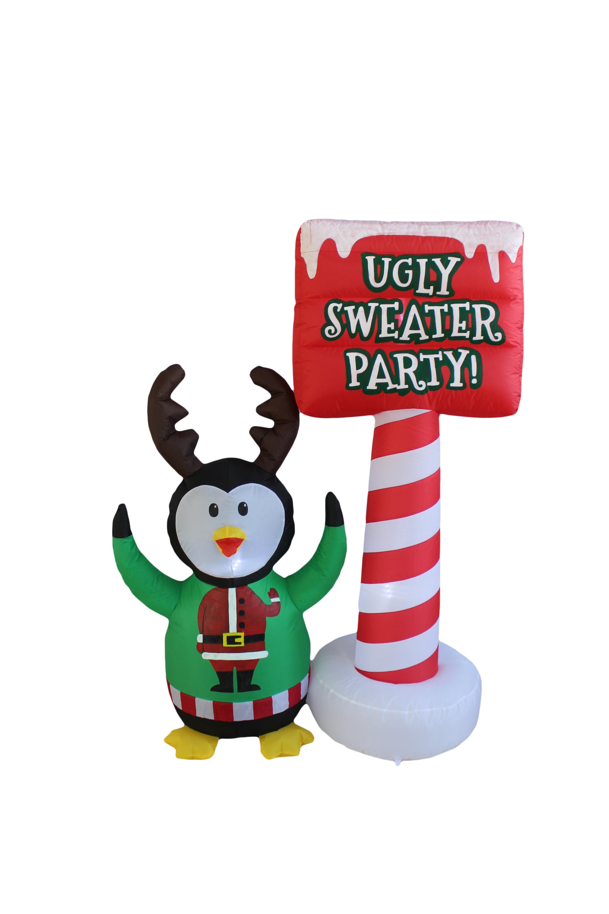 5-Ft Ugly Sweater Party Penguin Christmas Inflatable