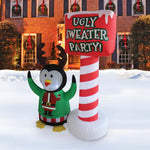 Load image into Gallery viewer, A Holiday Company 5ft Tall Ugly Sweater Party Penguin, 5 ft Tall, Multi
