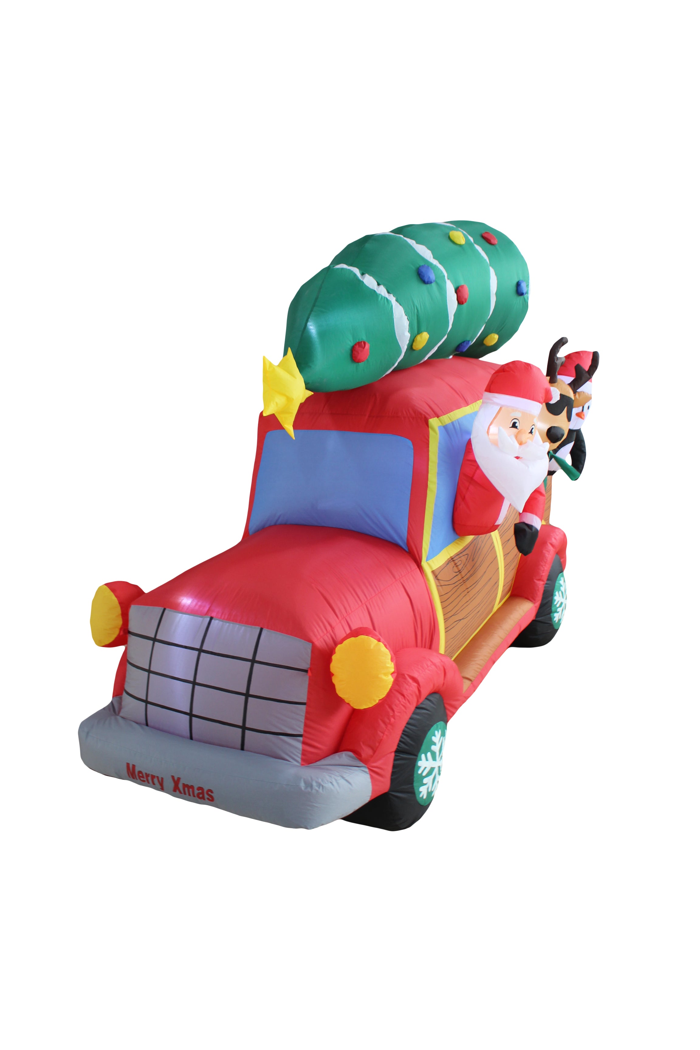 A Holiday Company 8ft Wide Santa's Christmas Woody Van, 5 ft Tall, Multi
