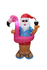 Load image into Gallery viewer, A Holiday Company 6ft Tall Beach Party Santa, 6 ft Tall, Multi

