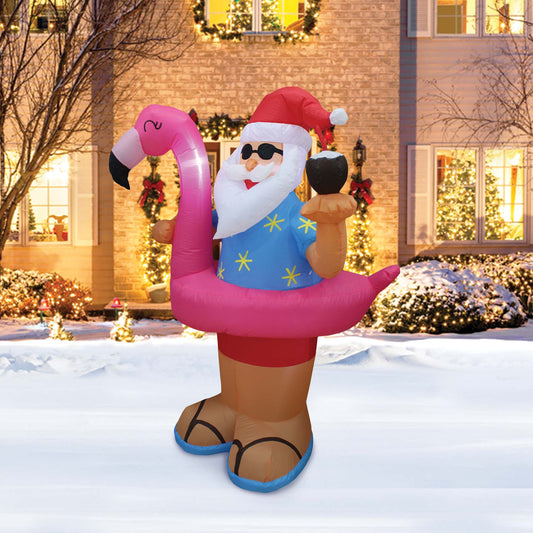 A Holiday Company 6ft Tall Beach Party Santa, 6 ft Tall lifestyle