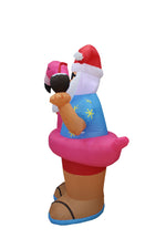 Load image into Gallery viewer, A Holiday Company 6ft Tall Beach Party Santa, 6 ft Tall, Multi
