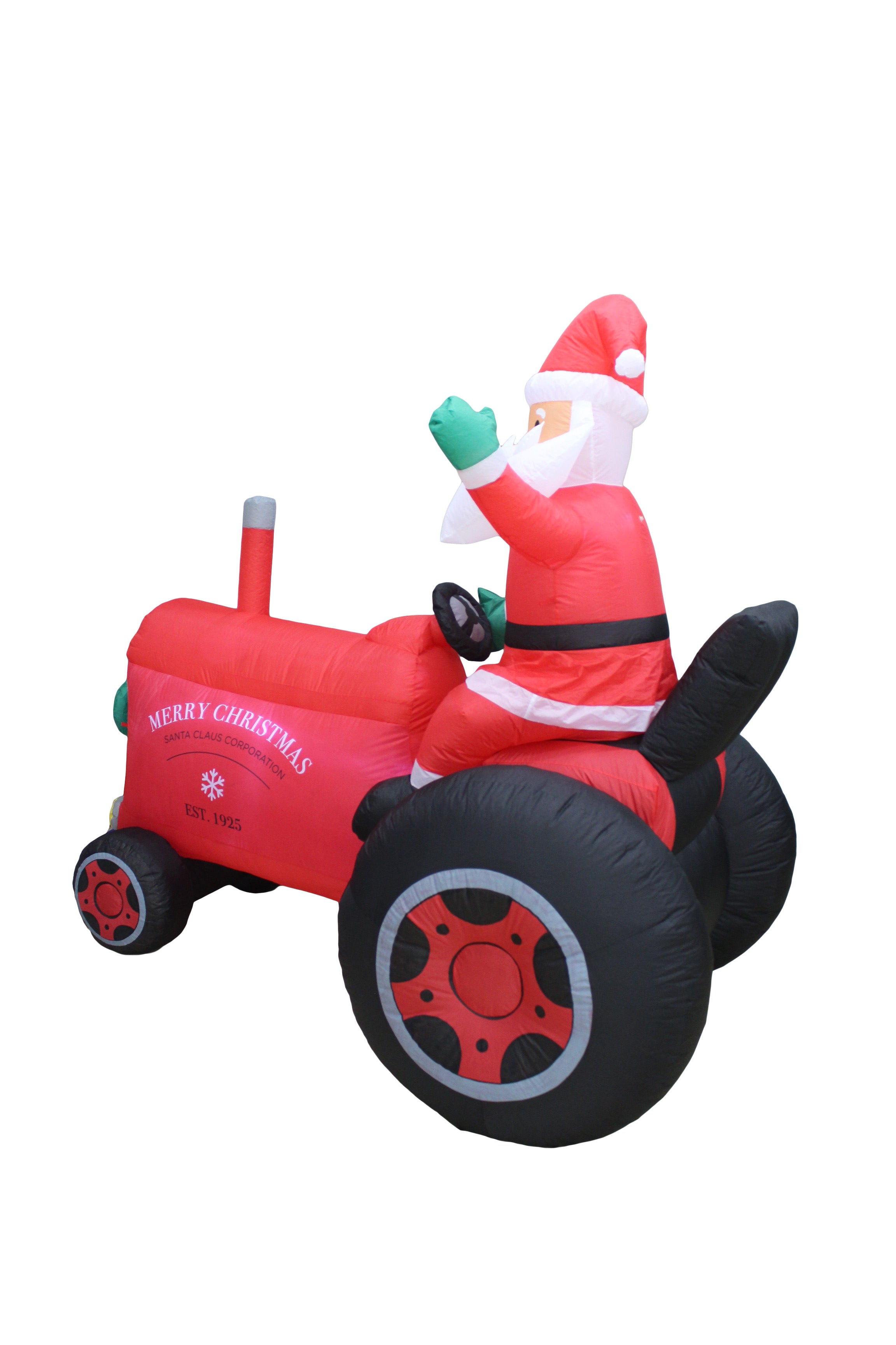 A Holiday Company 6ft Tall Santa on Vintage Tractor, 6 ft Tall, Multi