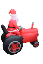 Load image into Gallery viewer, A Holiday Company 6ft Tall Santa on Vintage Tractor, 6 ft Tall, Multi
